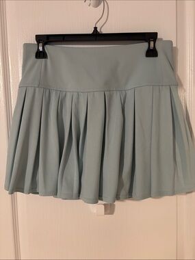 DKNY Light Blue Pleated Skater Skirt